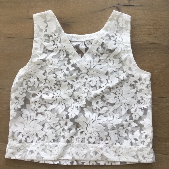 Banana Republic lace overlay top - Picture 2 of 4